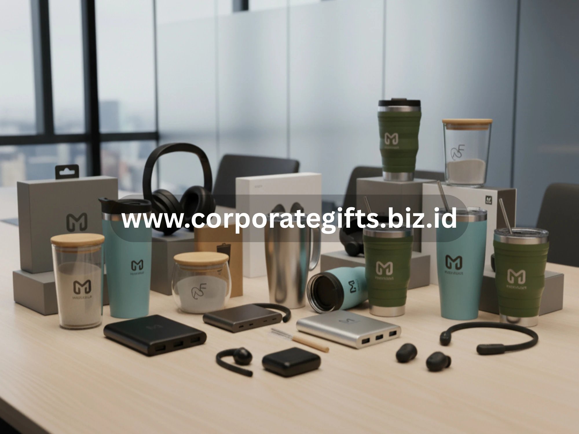 Souvenir kantor unik berupa tumbler lipat custom ramah lingkungan